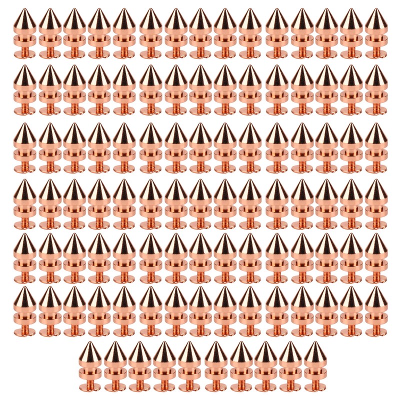100 Sets Spiked Cone Spike Stud Rose Gold High Hardness