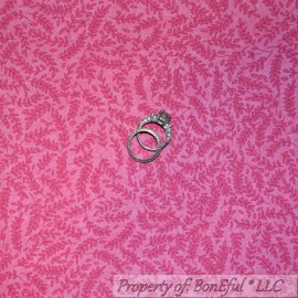 Unbranded BonEful FABRIC FQ Cotton Quilt Pink Light Flower Shade Leaf Small Calico Garden