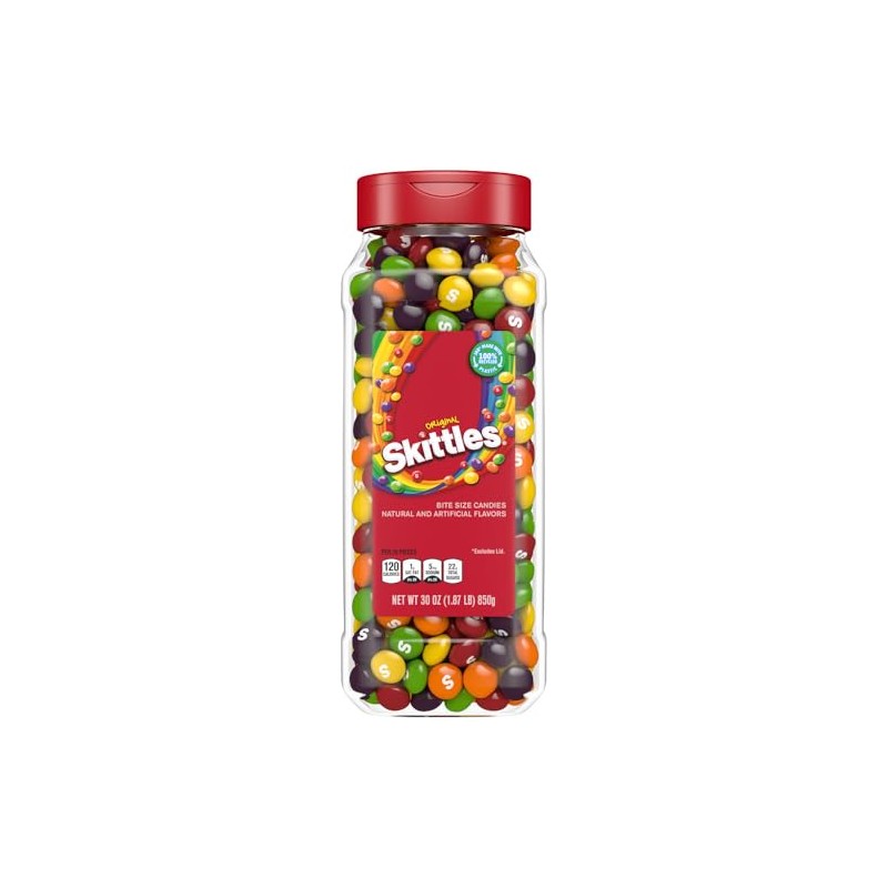 SKITTLES Original Chewy Fruity Rainbow Candy For Mid Day Snacking,