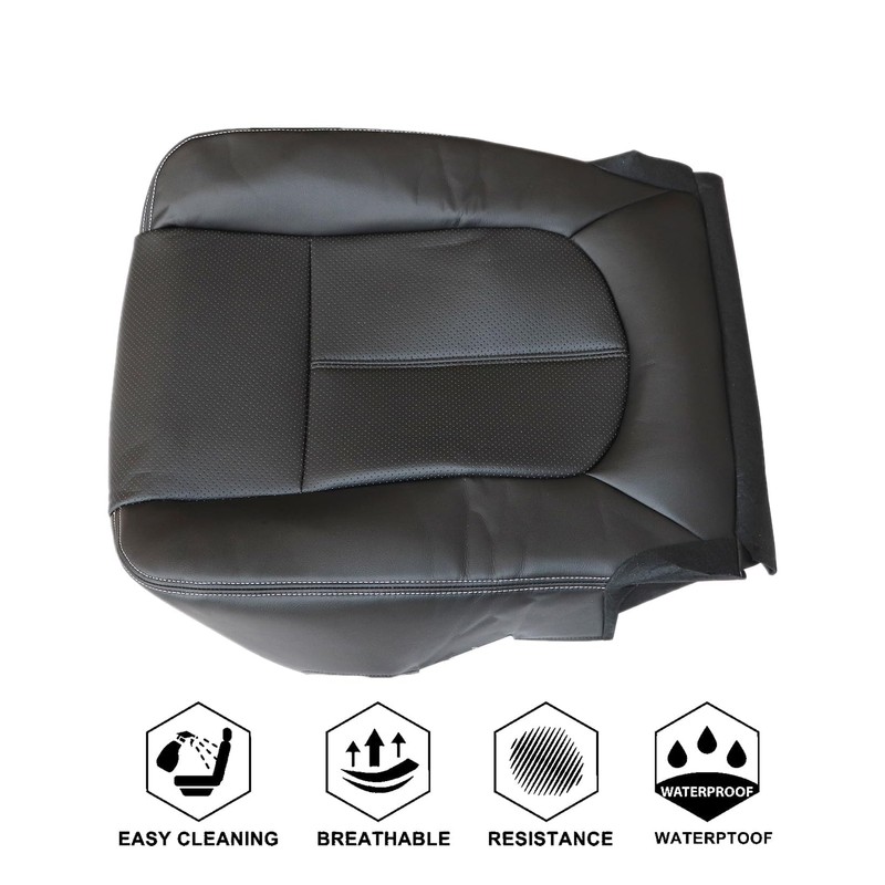 NLQR Front Driver and Passenger Side Replacement Seat Covers Black