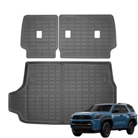 Topraco Cargo Mat Backrest Mat for Toyota 4Runner Terrain Accessories 2025 Cargo Liner TPE All Weather Waterproof Trunk Mat Seat Back Cover