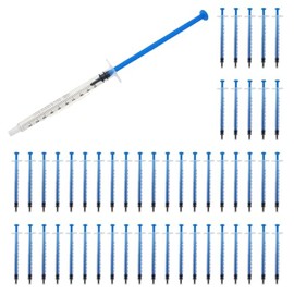 MEETOOT - 50 jeringas de plástico azul de 1 ml sin aguja con escalas de medición para artesanías, reparaciones menores, experimentos científicos