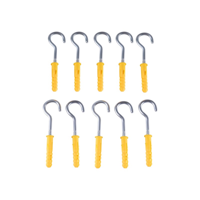 GIVIHGETI Pack of 20 Stainless Steel Screw-In Hooks, Metal Hooks,