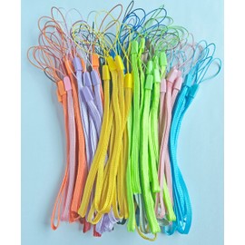 ColorYourLife - Correas de muñeca multicolor para unidad flash USB, lápiz de memoria, lápiz capacitivo y artículos pequeños con paño de microfibra (paquete de 96), multicolor