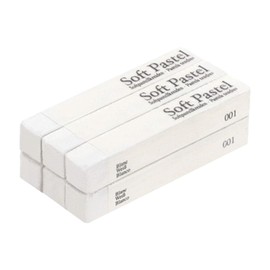 Set of 6 Soft Black & White Pastel Pencils Square