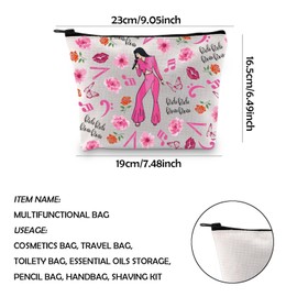 WCGXKO Song Makeup Bag Singer Song Gift Singer Fan Gift Singer Inspired Cosmetic Bag Music Gift (Bidii CR)