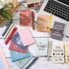 Clabby 20 Sets Thank You Gifts Includes 20 Inspirational Quotes Notebooks 20 Inspirational Ballpoint Pens Bulk Employee Appreciation Gifts for Teachers, Staff, Coworkers, Volunteers, Christmas