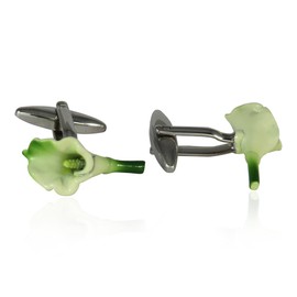 Cuff-Daddy Painted Flower Cufflinks with Presentation Box