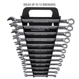 OEMTOOLS 23105 Wrench Organizer With Handle, For Shop, Garage, Or Tool Box, Organizers And Storage for Convenient Carrying, Case For Wrenches Or Pegboard Tool Holder, 13.8 Inches, Black
