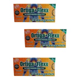 3 Cajas Ortigaflexx Con Colageno Hidrolizado Y Omega 3,6,9                                                                                            