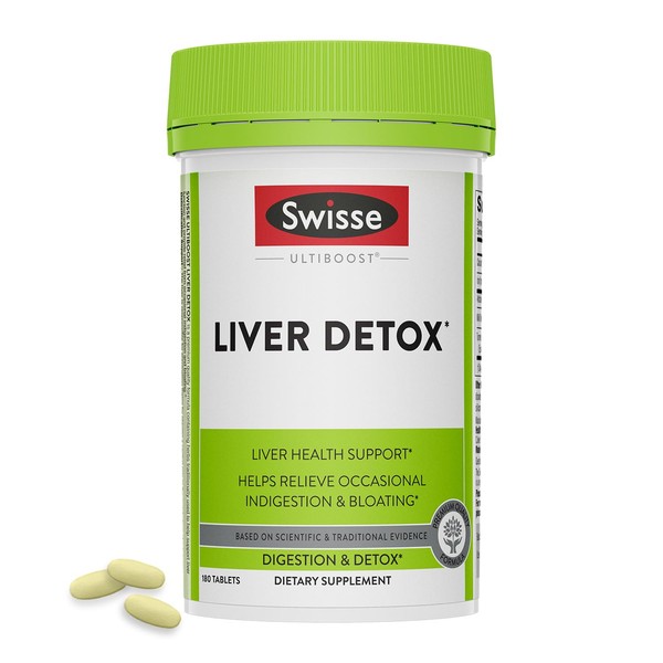 Swisse Milk Thistle Liver Cleanse Detox & Repair | Liver Supplement & Liver Support | Milk Thistle + Turmeric + Artichoke Extract | Milk Thistle Liver Detox & Fatty Liver Supplement | 180 Liver Pills