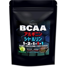 JAY&CO. Additive-Free Artificial Sweeteners BCAA + Arginine & Citrulline Made in Japan (Green Apple, 17.6 oz (500 g)