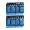 2PCS 4 Channel Relay Module Optocoupler Isolation ABS Solid State