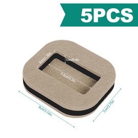 Lotsdonxia 5-Pack Furniture Caster Cups with Non-Slip Base – Chair Tables Wheel Stoppers and Floor Protectors for Most Furniture Castors (Beige)