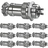 CLDIY 3 Pins GX16-3 Panel Metal mounting Round Metal Aviation