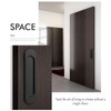 Jicyor Pack of 2 Black Rectangular Aluminum Alloy Cabinet Handles,