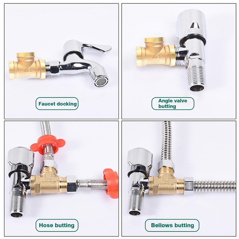 Brass 90° T-Fitting, Three G3/4 Inch Female Threads (24 mm