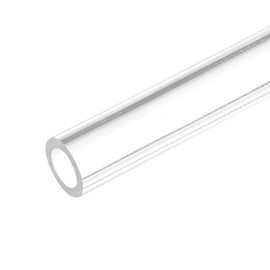 sourcing map Acrylic Pipe Clear Rigid Round Plastic Tube 6mm(1/4 inch) ID 9mm(3/8 inch) OD 10" for Lamps and Lanterns, Water Cooling System