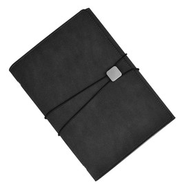 Operitacx Business Style A5 Notebook with Strap and Pen Holder Pu Leather Diary 3-fold Notepad Occasions