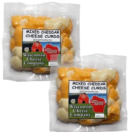 Wisconsin Cheese Company - 100% Wisconsin Mixed Cheddar Cheese Curds (Pack of 2)