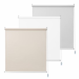 Dulepax Window Blinds,Blackout Blinds for Window,Roller Window Shades with Thermal Insulated,Blackout Roller Shade, 15oz Vinyl with Aluminum Roller. Beige,26" W x 72" H