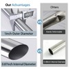Hershii Expandable Window Shower Curtain Tension Rod Oval Head Clothes