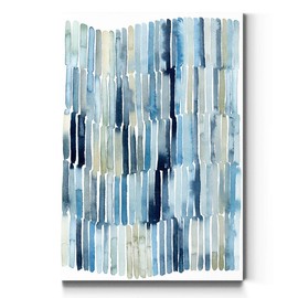 Portrait Canvas Wall Art: Neutral Geometric, Bright Fractal Floral, Modern Multicolor Nature & Animal Abstract Wall Art for Home & Office, Ready to Hang - Beach Wash I 18X27