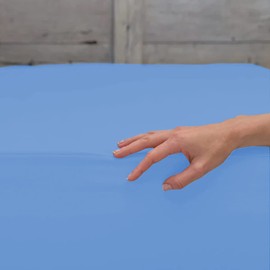 Imperial Rooms Brushed Microfibre Fitted Sheet 25 CM Easy Care Soft Bed Sheets Fade Resistant (Sky Blue, Single)