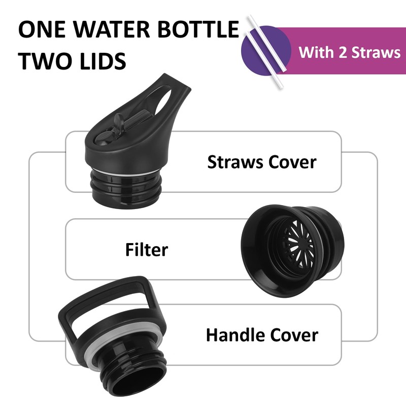 Grsta Thermos Flask, 500 ml Stainless Steel Drinking Bottle with