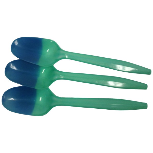 Go-2 Products P2100GB Color Change Spoons, Medium Weight, 5", 2.9g, Green to Blue (Pack of 1000)