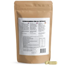 Cupplement - Ashwagandha KSM 66 Capsules 60 Pieces - 500 mg - Organic - No Powder, Tablet, Gummy Bears, Tea - Supplement - Superfood - Ashwaganda - Winter Cherry - India - Withanolide