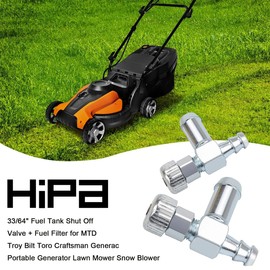 Hipa Fuel Gas Tank Grommet and Shut Off Valve for MTD Troy Bilt Toro Craftsman Portable Generator Lawn Mower Snow Blower Tiller 33/64" Fuel Tank Hole