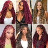 ZHAOXI WIG 99J Burgundy Human Braiding Hair for Boho Deep
