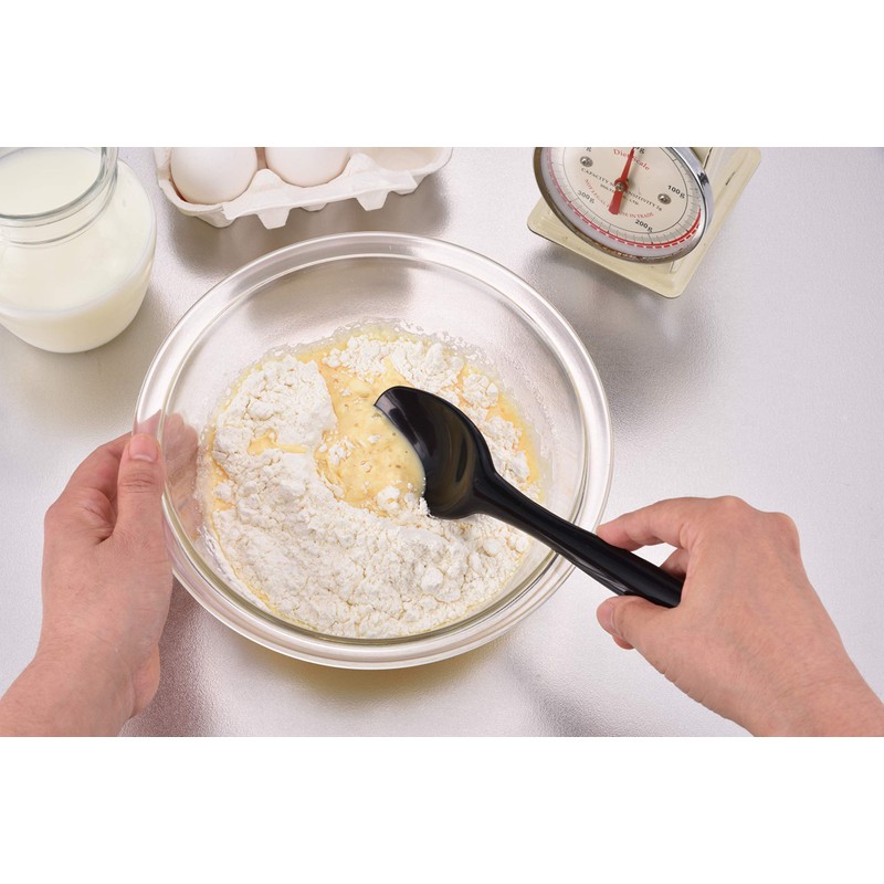 Okabe BSL5801 Kitchen Spoon, 9.8 inches (250 mm), Black