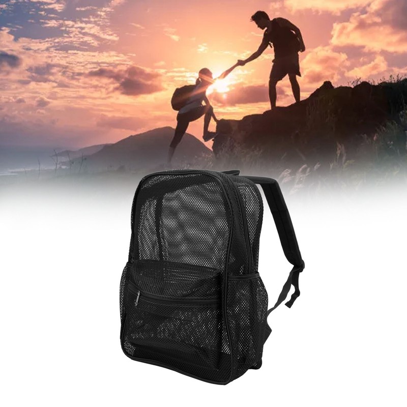 Mesh Backpack Heavy Duty Lightweight Large Capacity Washable See Through