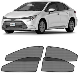 CLIM ART Magnetic Car Window Shades for Toyota Corolla 2020-2025 Sedan –Custom-Fit Sun Blocker Curtains, Side Window Covers, Essential Car Accessories for Camping, Baby and Privacy Protection- MS0038