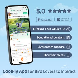 Smart Bird Feeder with Camera, Dual Seed Chambers&Squirrel-Proof, Solar-Powered HD Camera Birdfeeder with Free AI Birds Species Recognition, Real-Time App Alerts–Ideal Gift for Bird Lovers, Dark Blue