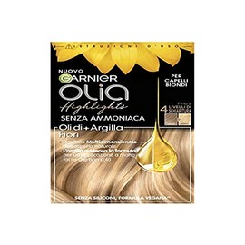 Garnier Olia Highlights Up to 4 Levels of Lightening Blonde Hair Formula with Flower Oils + Clay Vegan Formula No Ammonia