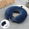 2 Packs Travel Pillow Cover Reusable Blue U Shaped Neck