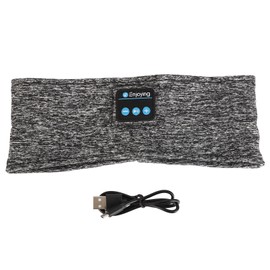 Sports Music Headband Portable USB Sleep Headphone BT Headband for Sleeping Workout Jogging Traveling Meditation Heather Grey