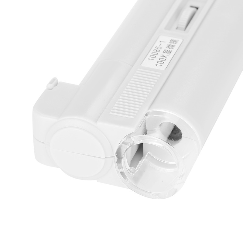 100X Zoom Microscope Double Tube Jewelry Magnifier Pocket Magnifying Glass