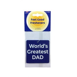 World's Greatest Dad Novelty Air Freshener - Unique, Fun Birthday Gift for Him - Car and Home - Made In UK (1)