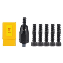Pneumatic 3/8 Self-Locking Rivet Nut Gun Head with Replacement Mandrels (5pcs) for Pneumatic & Cordless Rivet Nut Tools (HIFESON & EROSHAK)