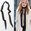 CHROME CRANE NR003 Women's Satin Stole Scarf, Stylish, Ribbon Tie