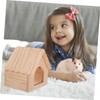 Mipcase Hamster Wooden Hideout House Durable Wooden Small Animal Habitat