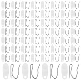 FINBe 60 Sets Plastic Slider Slider Curtain Rod Curtain Slider Hook Curtain Curtain Curtain Slider Hook White