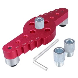 Bestgle 2 in 1 Center Punch Locator Dowel Jig Kit, 6/8/10mm Guide Woodworking Pocket Hole Center Scriber Line Puncher Positioner Tools