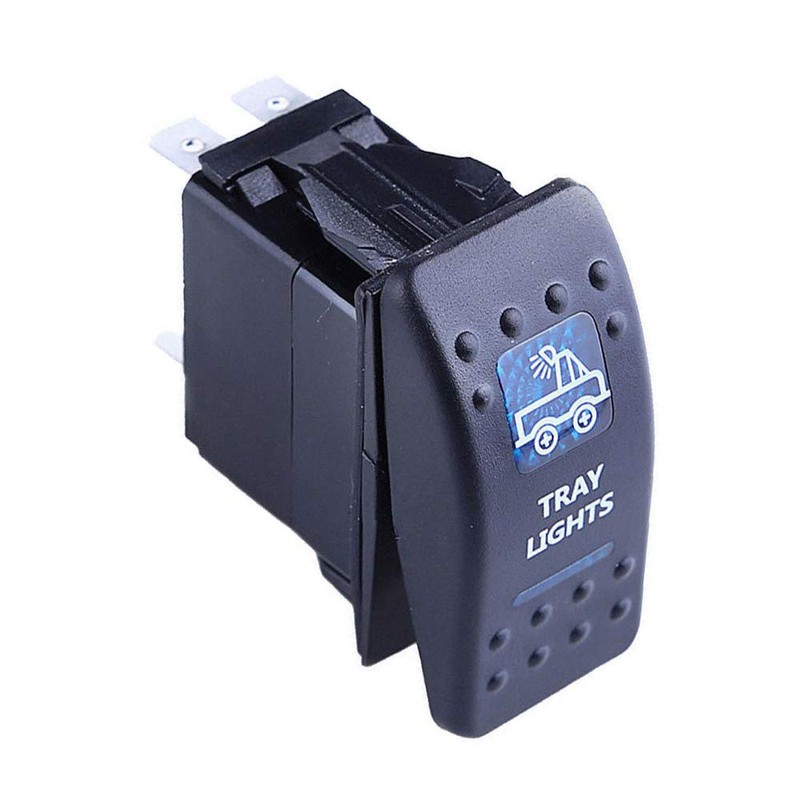 Mintice trade; 12V Car Blue LED Light Illuminated Rocker Switch
