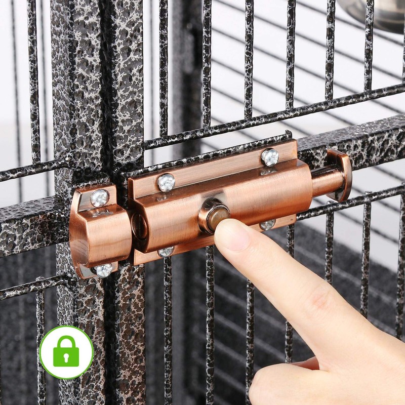 Yaheetech 61.5-inch Wrought Iron Rolling Large Parrot Bird Cage for