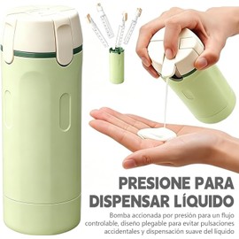 4 in 1 Travel Bottles for Toiletries,Pack de 4 envases de Viaje Recargables a Prueba de Fugas de 30 ml con Etiquetas en inglés, Accesorios para Kits de Viaje (Verde)